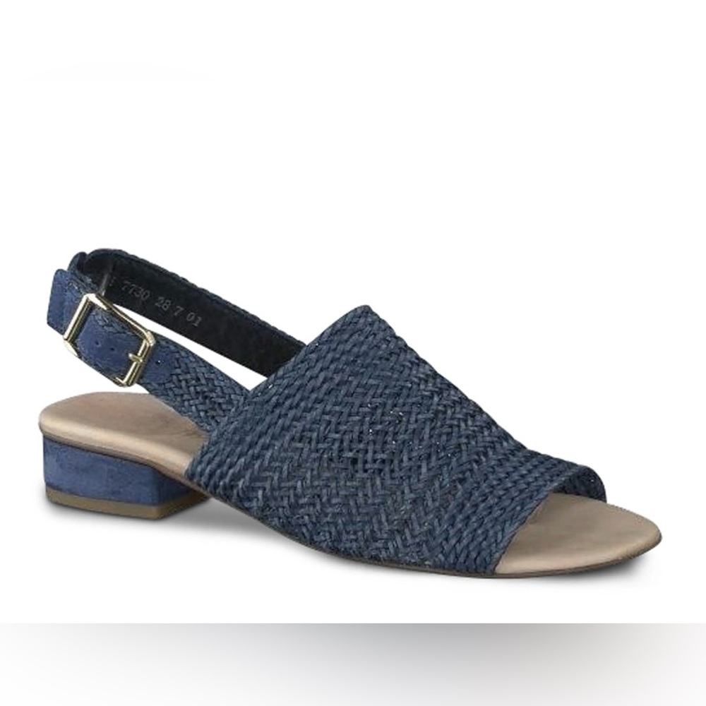 Paul Green Helena Indigo Navy Blue Woven Sandals